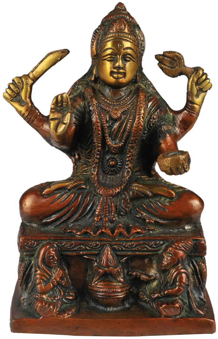 5" Santoshi Mata In Brass | Handmade | Made In India
