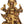 8" Lord Ganesha Seated on Rat (In Brown and Golden Hues) In Brass | Handmade | Made In India