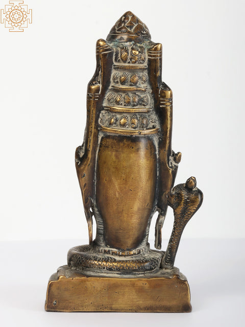 9" Shiva-head Brass Statue | Handmade | Made In India