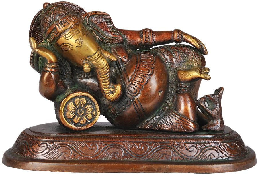 4" Handmade Ganesha Brass Statue for Home Decor