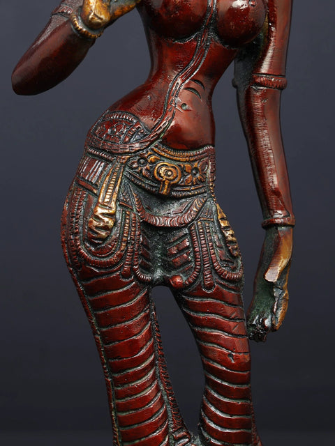 10" Goddess Parvati Shivakamsundari Brass Idol