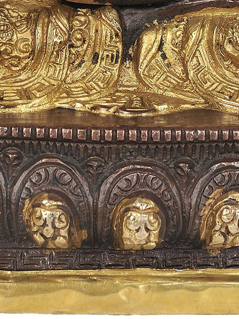 7" Lord Buddha is Interpreting His Dharma | Handmade Brass Statue | Made in India