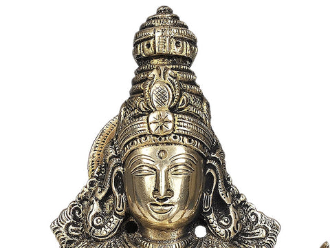 8" Saraswati - Goddess of Arts and Wisdom In Brass | Handmade | Made In India