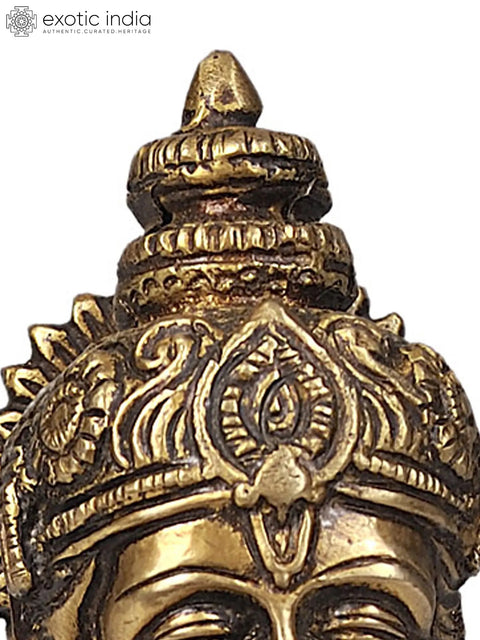 7" Hanuman Ji Idol Meditating on Lord Rama | Handmade Brass Statue | Made in India