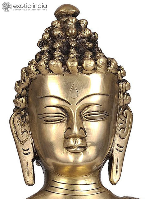 11" Tibetan Buddhist God Bhaishajyaguru Statue - Medicine Buddha Brass Idol | Handmade