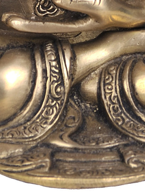 10" Tibetan Buddhist God Medicine Buddha Brass Statue | Handmade Idol