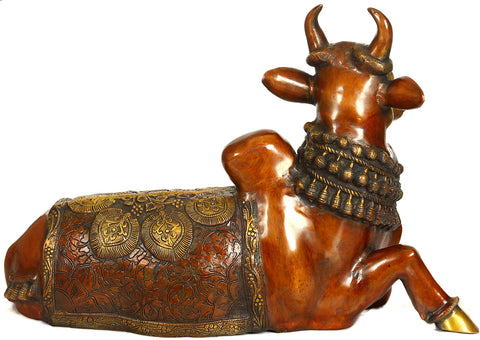 26" Nandi, Lord Shiva’s Mount In Brass | Handmade | Made In India