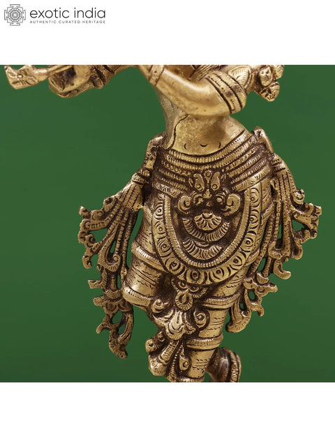 9" Brass Bhagawan Krishna Sculpture