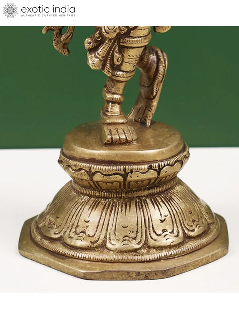 9" Brass Bhagawan Krishna Sculpture