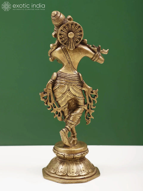 9" Brass Bhagawan Krishna Sculpture