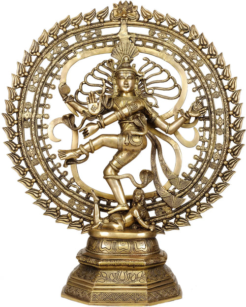 30" Nataraja in Om Brass Handmade Statue