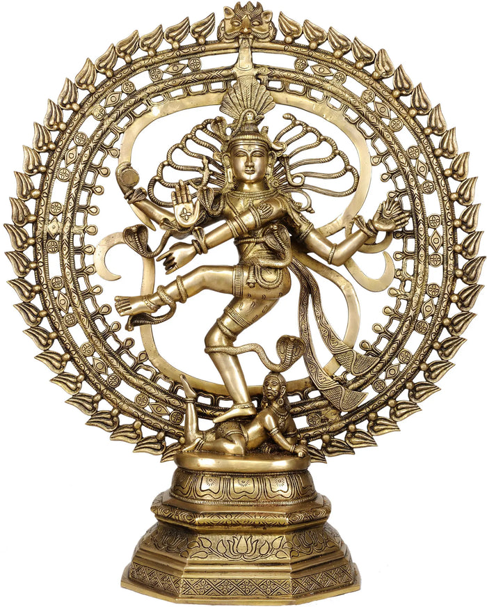 30" Nataraja in Om (AUM) In Brass | Handmade | Made In India