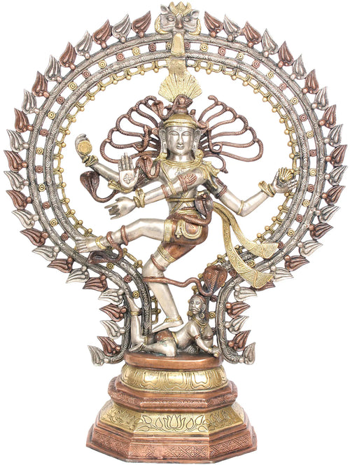 30" Large Nataraja Handmade Brass Statue for Home Decor