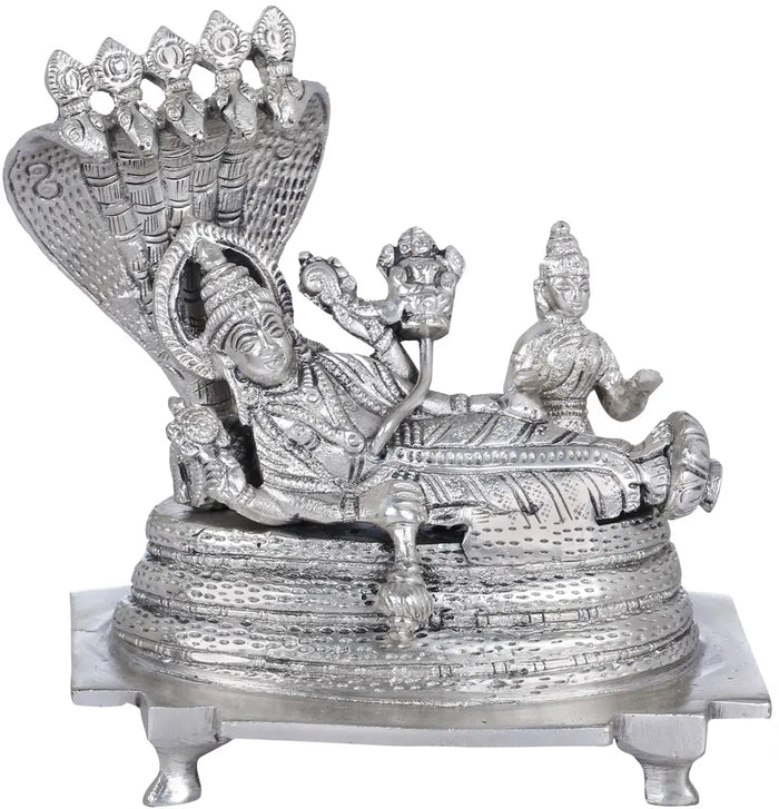 5" Brass Sheshasayi Vishnu Statue | Handmade | Made in India