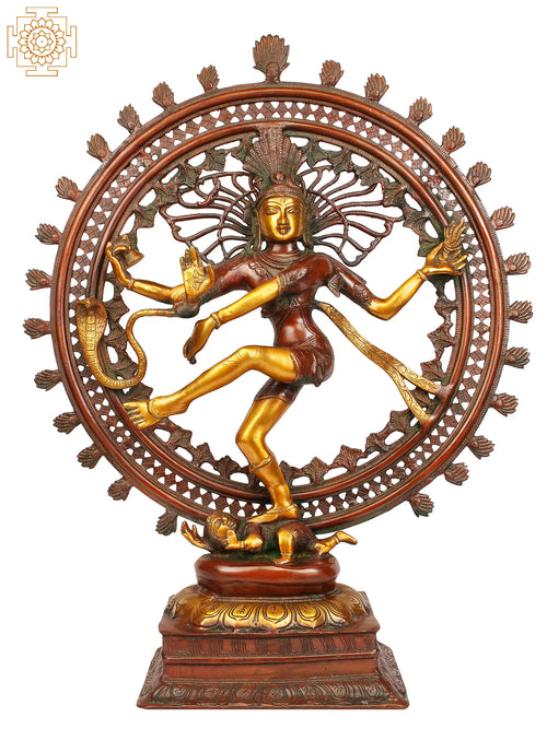 28" Handmade Lord Shiva Nataraja Brass Statue