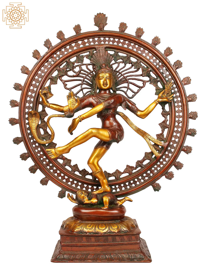 28" Lord Shiva as Nataraja In Brass | Handmade | Made In India