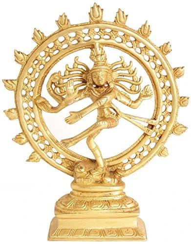 9" Lord Shiva as Nataraja Idol in Brass | Handmade | Made in India