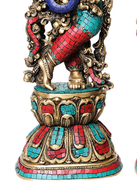 28" Radha Krishna (Superfine Workmanship) In Brass | Handmade | Made In India