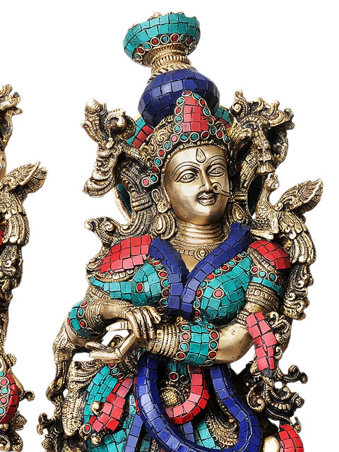 28" Radha Krishna (Superfine Workmanship) In Brass | Handmade | Made In India