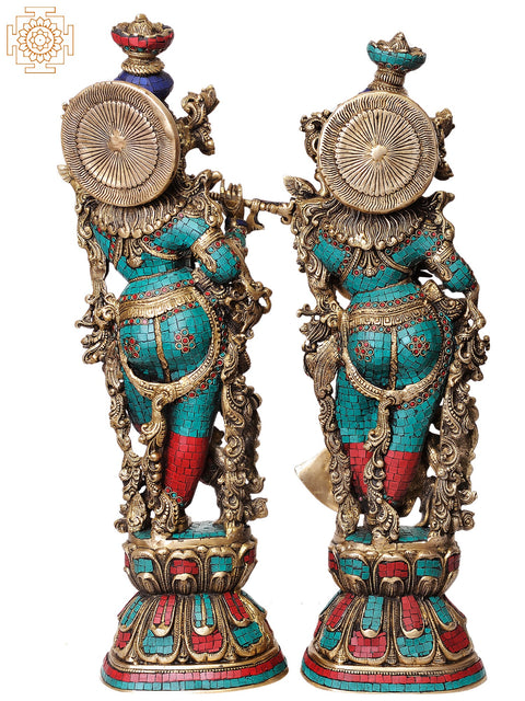 28" Radha Krishna (Superfine Workmanship) In Brass | Handmade | Made In India