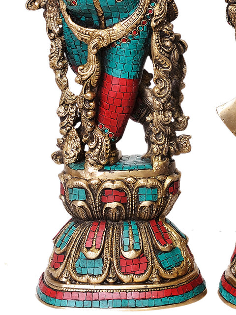 28" Radha Krishna (Superfine Workmanship) In Brass | Handmade | Made In India