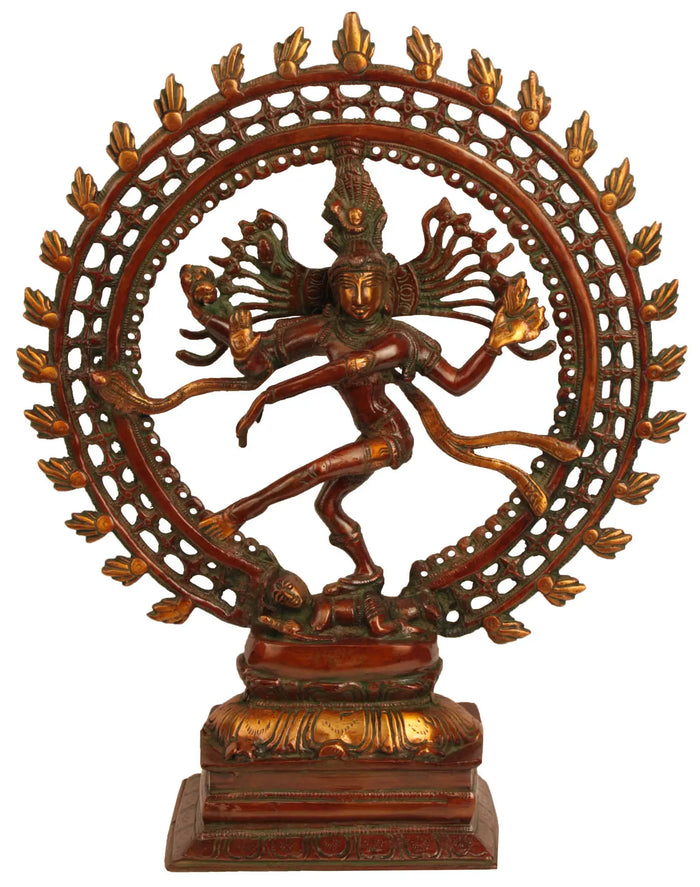 17" Lord Shiva as Nataraja In Brass | Handmade | Made In India