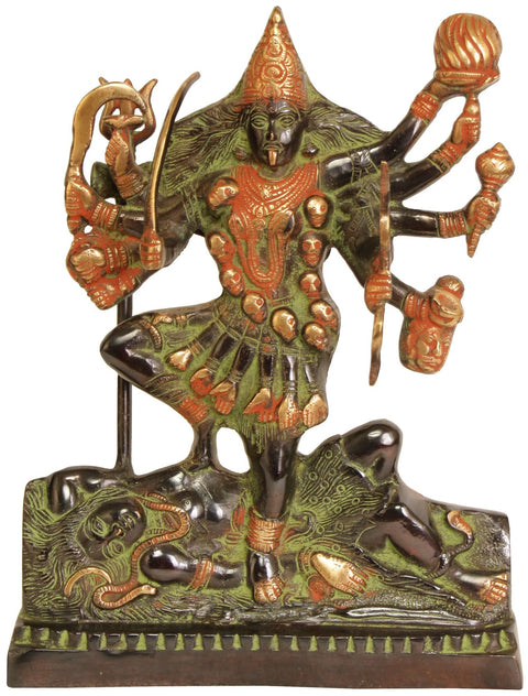 12" Goddess Kali Brass Statue | Handmade Brass Idols | Made in India