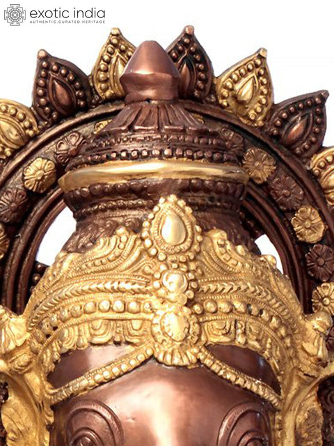 36" Large Lord Ganesha Brass Statue | Handmade Home Temple Idol