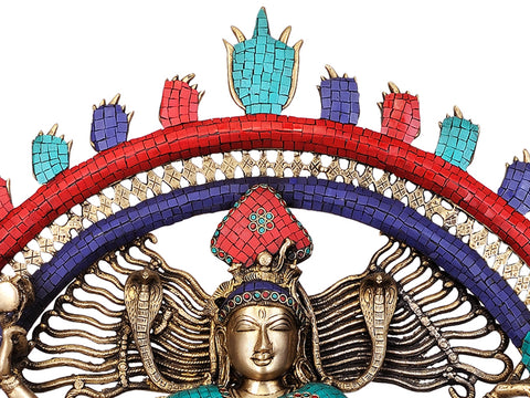 41" Nataraja (Large Statue with Superfine Inlay Work) In Brass | Handmade | Made In India
