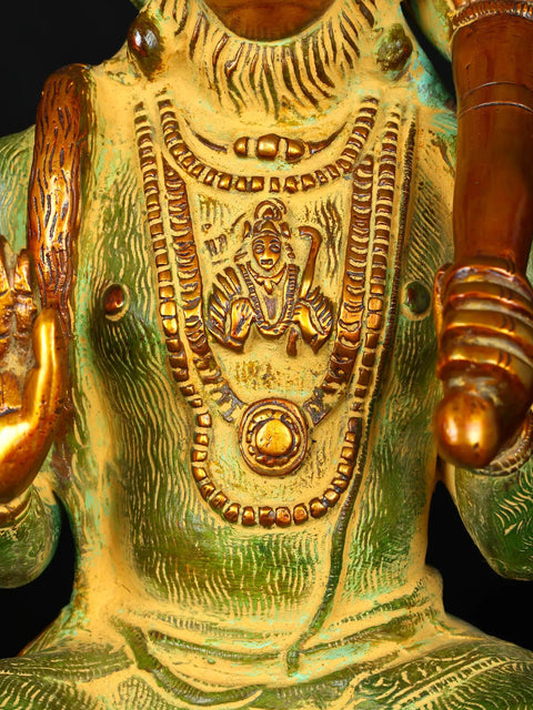 11" Lord Hanuman Brass Statue | Handmade | Made in India