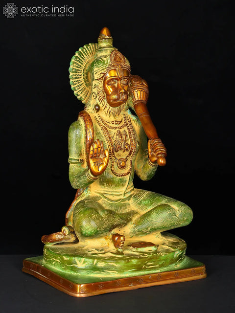 11" Lord Hanuman Brass Statue | Handmade | Made in India