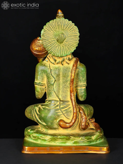 11" Lord Hanuman Brass Statue | Handmade | Made in India