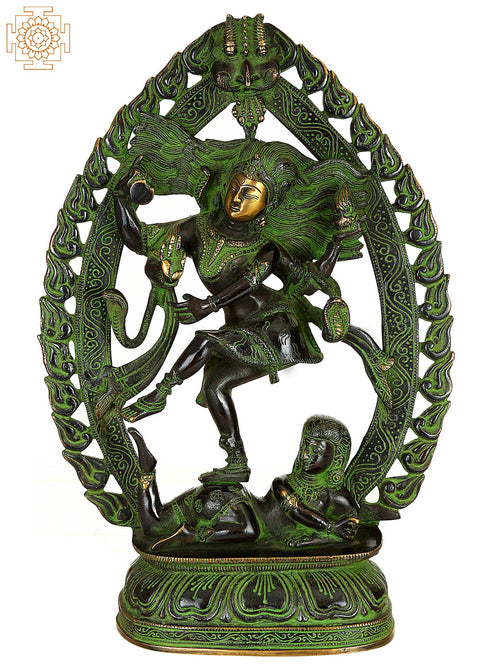 15" Shiva Tandava Handmade Brass Statue