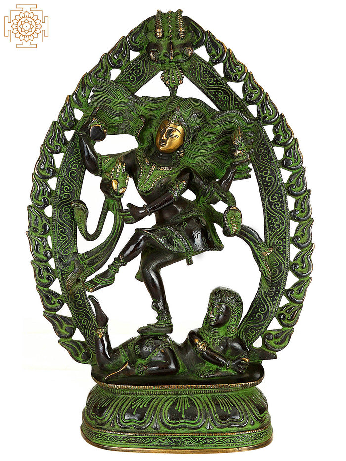 15" Shiva Tandava Handmade Brass Statue