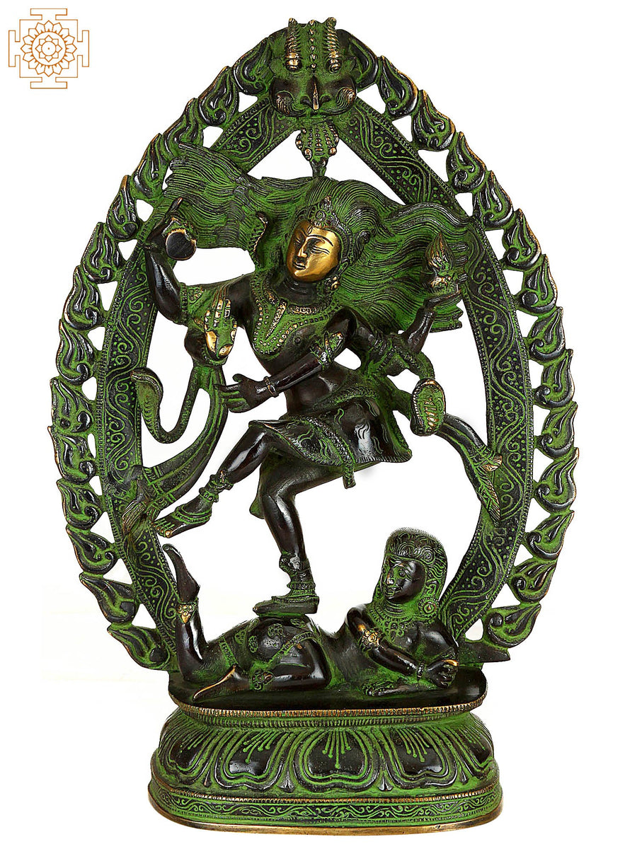15" Shiva Tandava Handmade Brass Statue