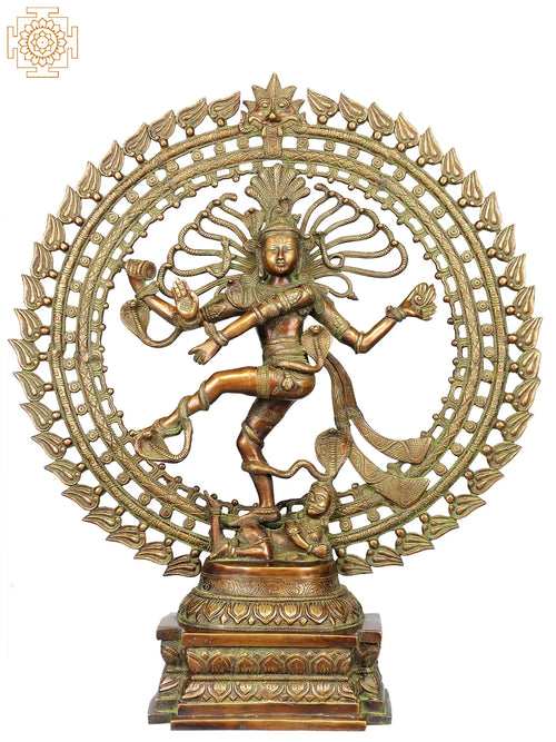27" Nataraja Handmade Brass Statue for Home Decor