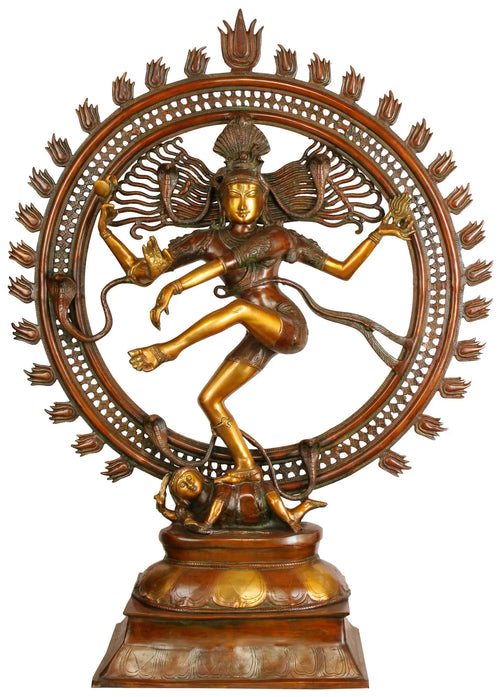 41" Lord Shiva Nataraja Handmade Brass Statue for Home Decor