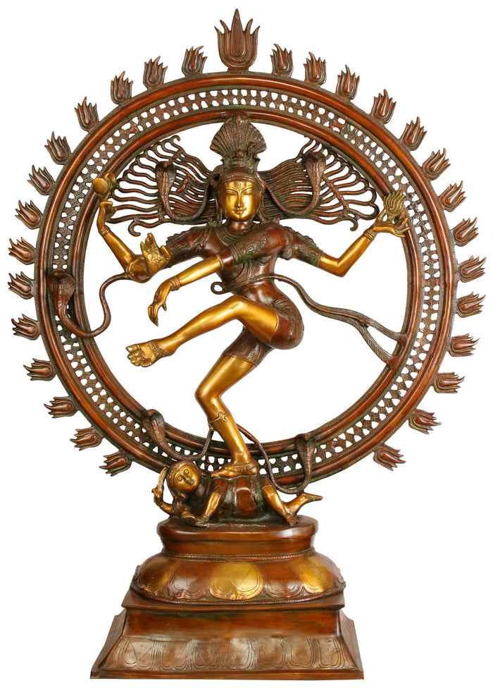 41" Lord Shiva as Nataraja (Large Statue) In Brass | Handmade | Made In India
