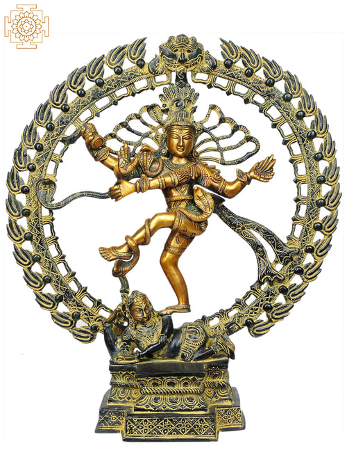 17" Nataraja Handmade Brass Statue for Home Decor