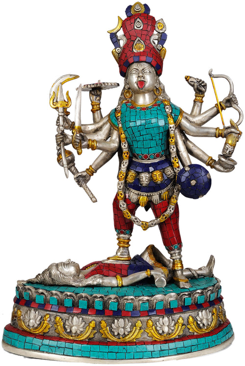 20" Handmade Kali Mother Goddess Brass Statue