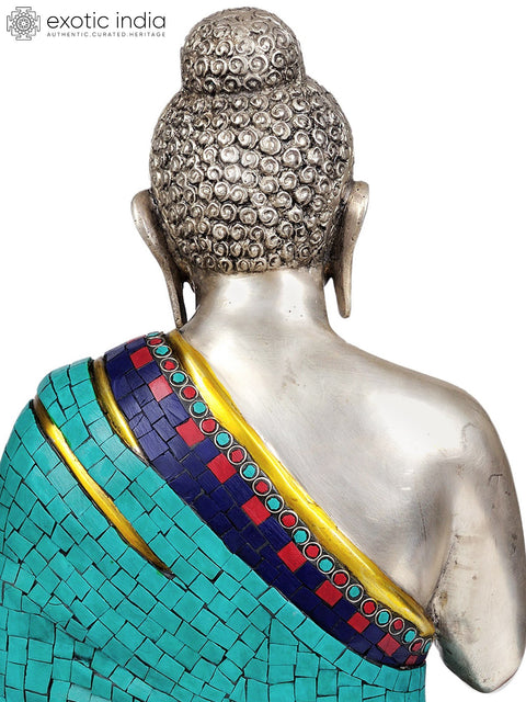 18" Lord Buddha Interpreting His Dharma In Brass