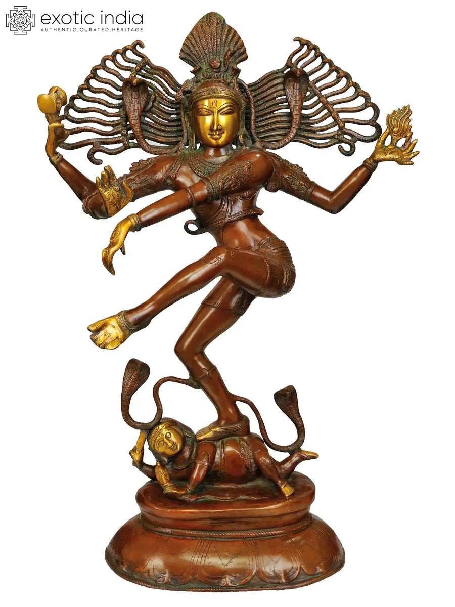 30" Large Handmade Nataraja Brass Statue - Dancing Shiva Sculpture