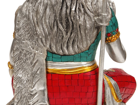 14" Lord Shiva (with Inlay Work) In Brass