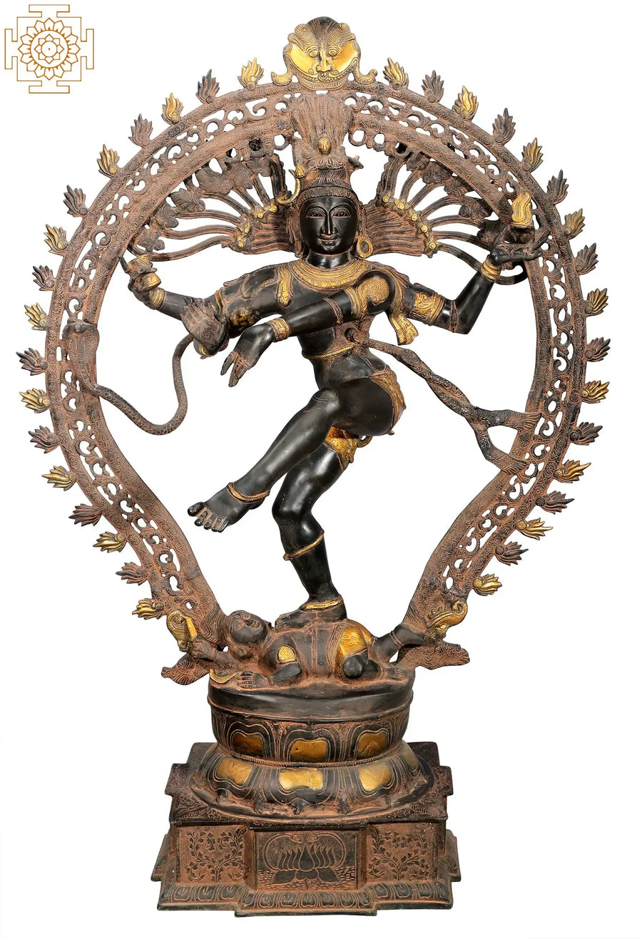 54" Large Nataraja Brass Statue Handmade Home Decor