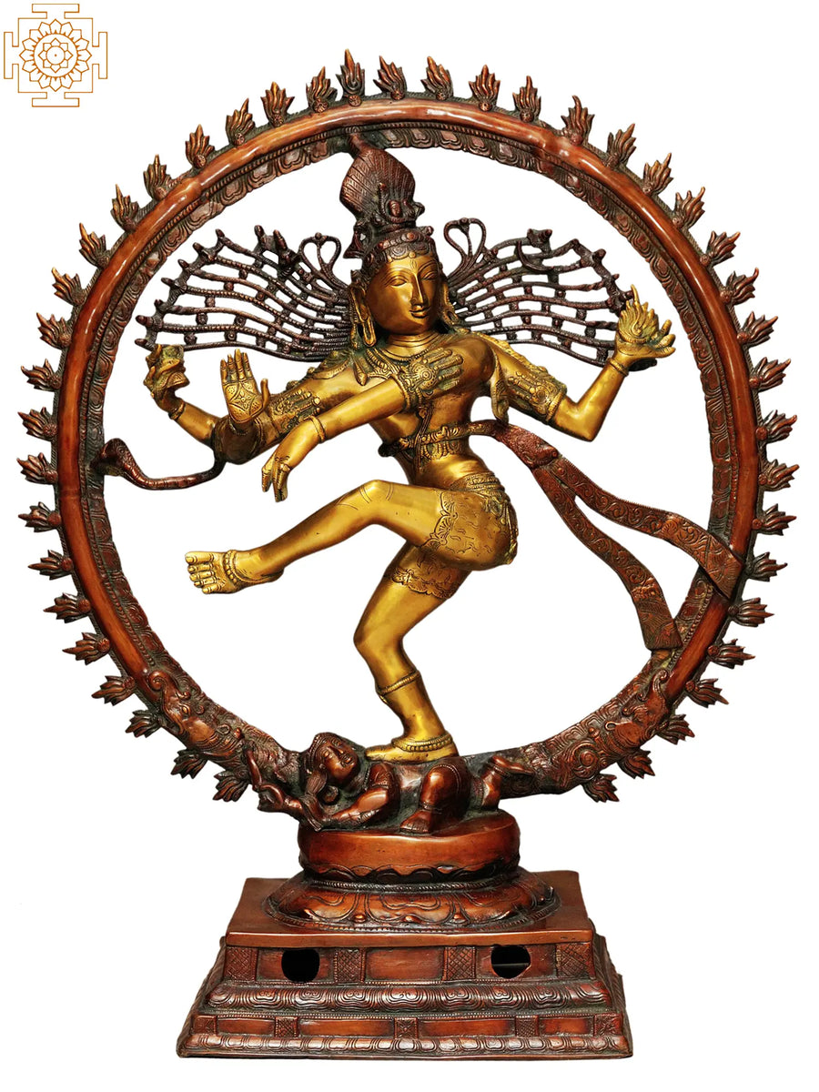 40" Large Nataraja Brass Statue Handmade Home Decor