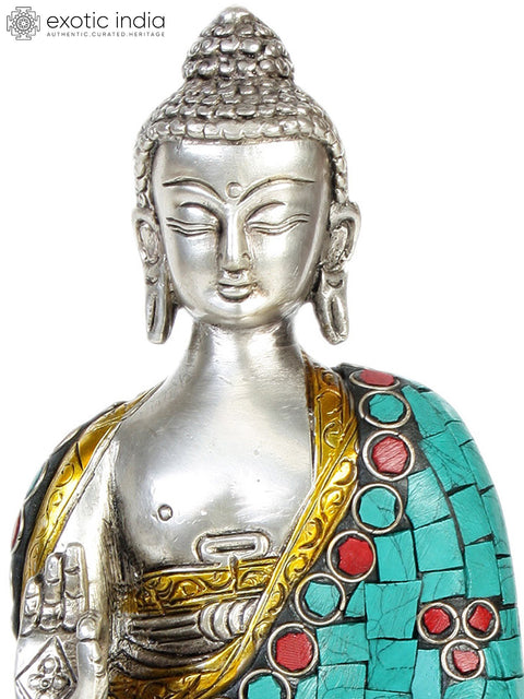 8" Lord Buddha in Vitark Mudra In Brass | Handmade | Made In India