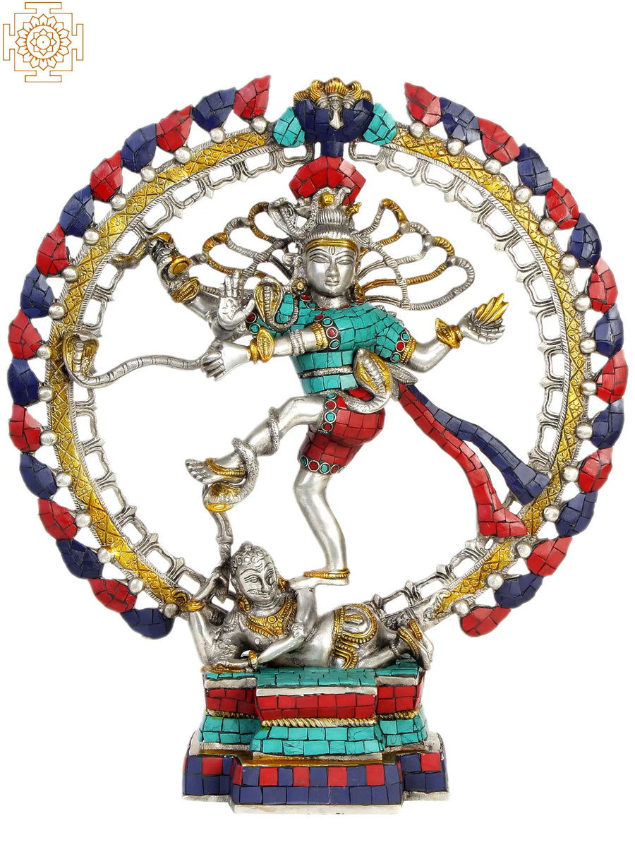 17" Nataraja Dancing Shiva Brass Statue Handmade