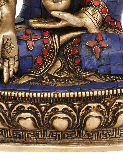 10" (Tibetan Buddhist Deity) The Medicine Buddha In Brass | Handmade | Made In India