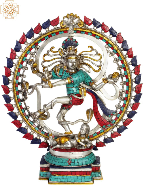 21" Nataraja in Om AUM Handmade Brass Statue