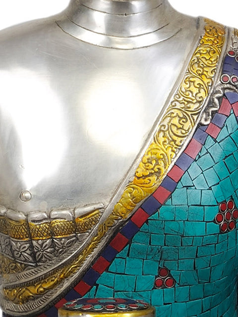24" Lord Buddha with Pinda-Patra In Brass | Handmade | Made In India